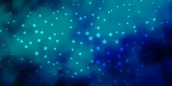 ダークブルー 抽象的な星の緑のベクトルパターン — ストックベクタ