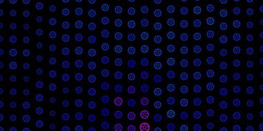 Din sembollü koyu mavi vektör dokusu. Renkli mistik semboller. Antik tarzda bir eğilim var. En iyi tasarım Cadılar Bayramı olayları.