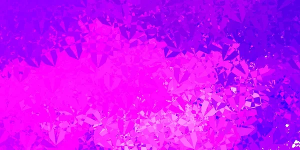 具有多边形的浅紫色矢量图案 用五彩缤纷的三角形进行突出的抽象说明 壁纸的式样 — 图库矢量图片