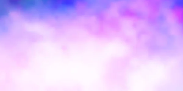 Luz Púrpura Patrón Vectorial Rosa Con Nubes — Vector de stock
