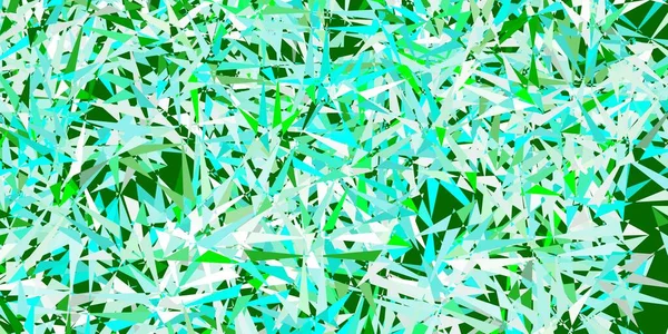 Hellblauer Grüner Vektorhintergrund Mit Dreiecken Linien Illustration Mit Abstrakten Bunten — Stockvektor