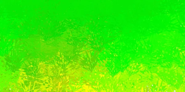 Donkergroen Gele Vectorachtergrond Met Driehoeken Lijnen Illustratie Met Abstracte Kleurrijke — Stockvector