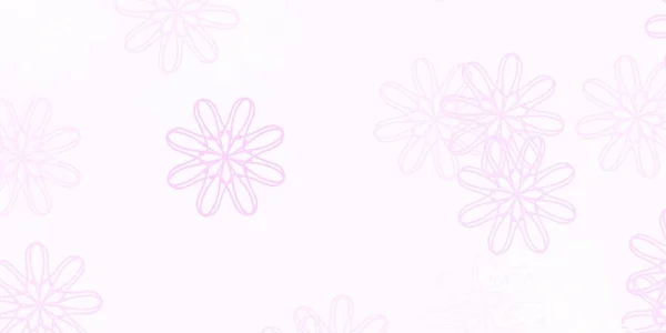 Светло Фиолетовый Векторный Фон Цветами Простая Цветная Иллюстрация Абстартными Цветами — стоковый вектор