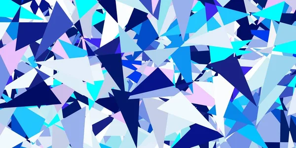Rosa Claro Textura Vetorial Azul Com Triângulos Aleatórios Excelente Ilustração — Vetor de Stock