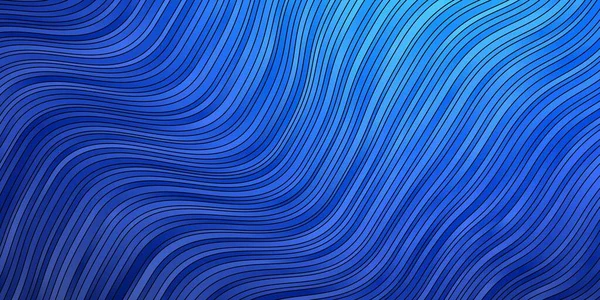 Mise Page Vectorielle Bleu Foncé Avec Des Lignes Rondes — Image vectorielle