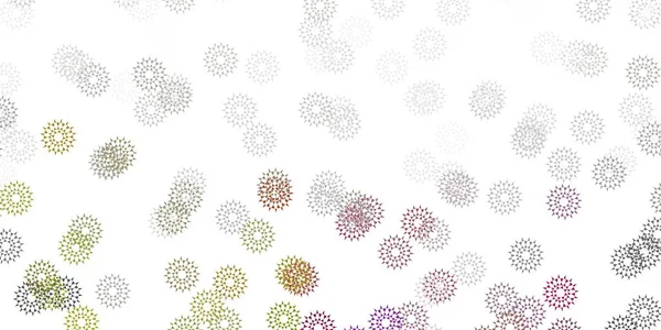 Ljusgrå Vektor Naturlig Layout Med Blommor Enkel Färgad Illustration Med — Stock vektor