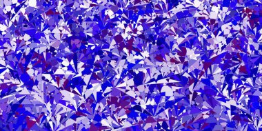 Açık mavi, üçgenli kırmızı vektör arkaplan. Üçgen şekilli, şekilli muhteşem soyut çizimler. Terfi modelleri.