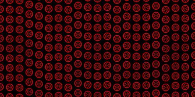 Esrarengiz sembollü koyu kırmızı vektör arka planı. Cadılık formlarıyla soyut tarzda geçmişe dönük tasarım. Sihir için dizayn, ruhsal olaylar.