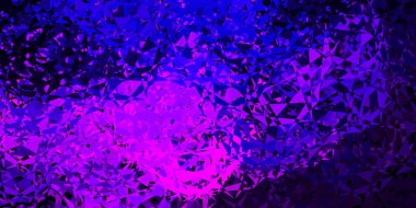 Üçgenli koyu mor vektör arkaplan. Modern tarzda üçgen şekilli akıllı soyut çizimler. Terfi modelleri.