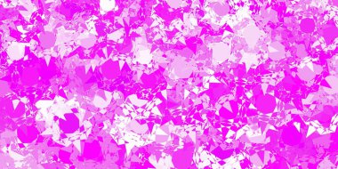 Üçgen şekilli açık pembe vektör şablonu. Üçgen şekilleri soyut bir şekilde renk değişimine sahiptir. Duvar kağıtları için desen.