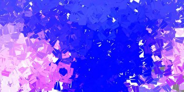 Açık pembe, mavi vektör gradyan çokgen tasarımı. Çokgen üçgenli modern soyut çizim. İniş sayfaları tasarımı.