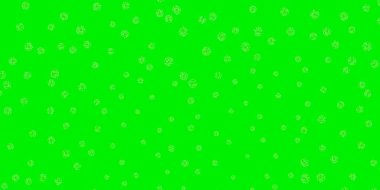 Açık yeşil, sarı vektör karalama deseni ve çiçekler. Origami tarzı çiçeklerle soyut illüstrasyon. İşiniz için en iyi tasarım.