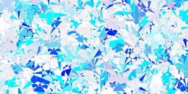 Rosa Claro Fondo Vector Azul Con Formas Poligonales Magnífica Ilustración — Vector de stock