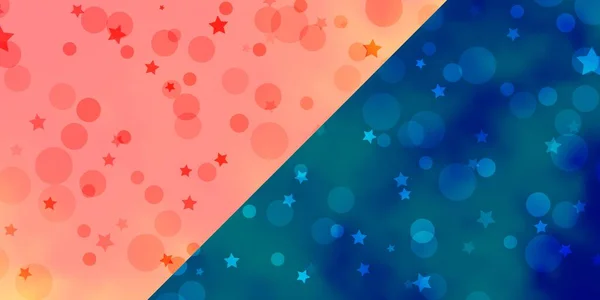 Fondo Vectorial Con Círculos Estrellas Ilustración Abstracta Con Formas Coloridas — Archivo Imágenes Vectoriales