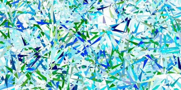 Светло Голубая Зеленая Векторная Текстура Случайными Треугольниками Великолепная Абстрактная Иллюстрация — стоковый вектор