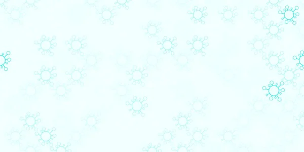 Modello Vettoriale Azzurro Con Elementi Coronavirus Illustrazione Astratta Colorata Con — Vettoriale Stock
