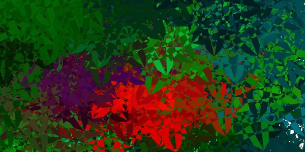 Patrón Vectorial Multicolor Oscuro Con Formas Poligonales Magnífica Ilustración Abstracta — Archivo Imágenes Vectoriales
