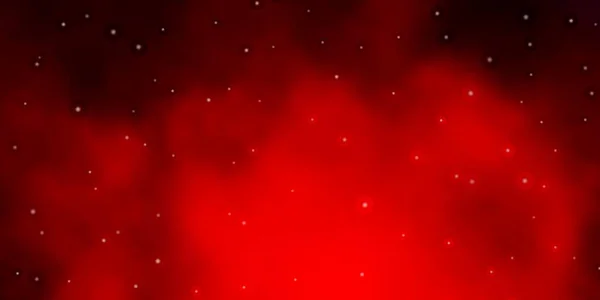 Dark Green Red Vector Layout Bright Stars — Stock Vector