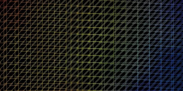 Bleu Foncé Texture Vectorielle Jaune Avec Lignes — Image vectorielle