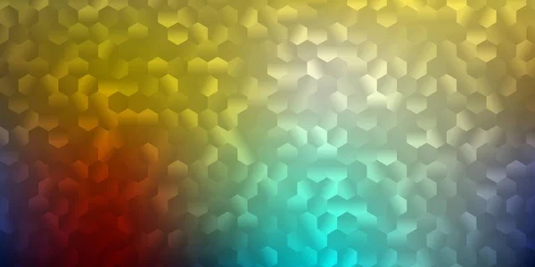 Hellblauer Gelber Vektorhintergrund Mit Einer Reihe Sechsecken Intelligente Abstrakte Illustration — Stockvektor