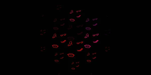 Dunkelrosa Rote Vektorstruktur Mit Frauenrechtssymbolen Abstrakte Illustration Mit Einer Darstellung — Stockvektor