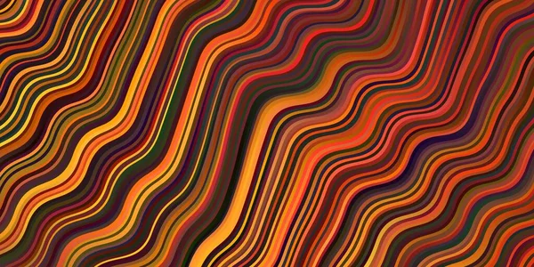 Texture Vectorielle Orange Foncé Avec Lignes Courbes Échantillon Géométrique Coloré — Image vectorielle