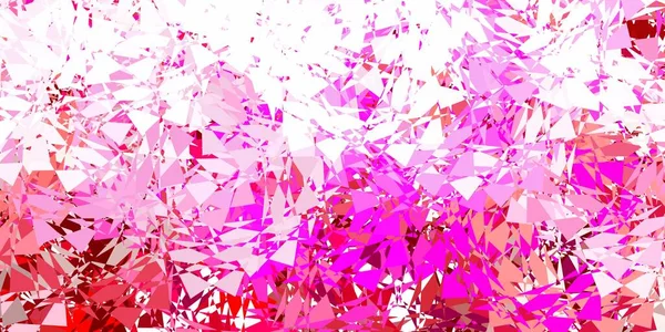 Темно Розовый Векторный Фон Многоугольными Формами Великолепная Абстрактная Иллюстрация Треугольными — стоковый вектор