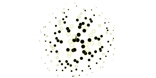 Vert Foncé Disposition Vectorielle Jaune Avec Des Formes Cercle — Image vectorielle