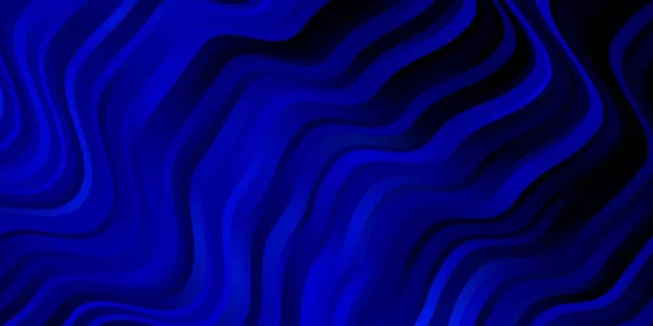 Sötét Kék Vektor Háttér Görbék — Stock Vector