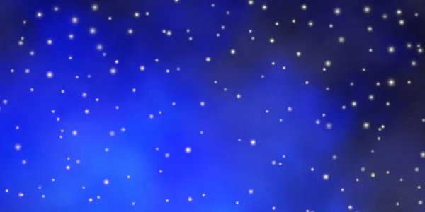 Modèle Vectoriel Bleu Foncé Avec Étoiles Néon Illustration Abstraite Géométrique — Image vectorielle