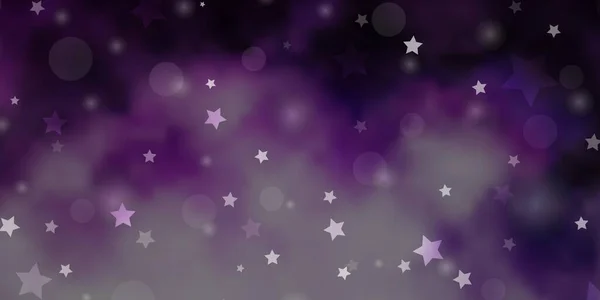 Luz Plantilla Vectorial Púrpura Con Círculos Estrellas — Archivo Imágenes Vectoriales