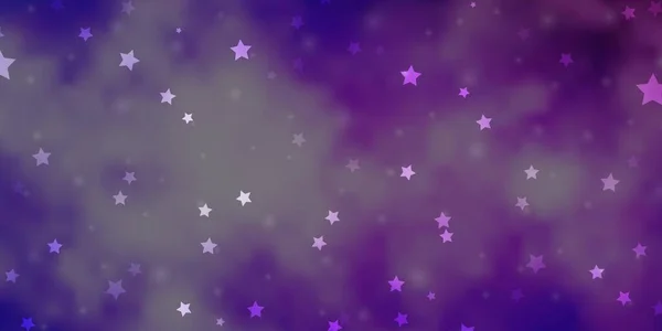 Luz Textura Vectorial Púrpura Con Hermosas Estrellas — Vector de stock