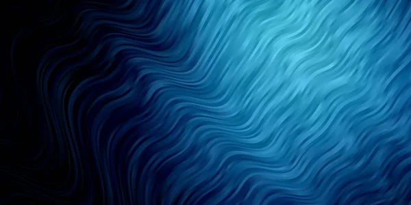 Темно Синий Векторный Фон Бородками Яркая Иллюстрация Круговыми Дугами Градиента — стоковый вектор