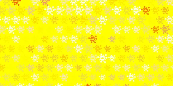 Plantilla Vectorial Amarillo Claro Con Signos Gripe Ilustración Abstracta Colorida — Archivo Imágenes Vectoriales