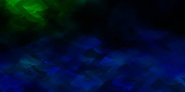 Темно Синяя Зеленая Векторная Текстура Триангулярном Стиле Декоративный Дизайн Абстрактном — стоковый вектор