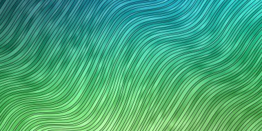 Açık Mavi, eğri çizgileri olan yeşil vektör arkaplanı.