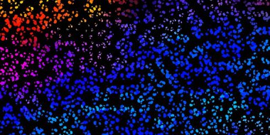 Soyut şekilli koyu renkli vektör deseni. Basit bir şekilde gradyan olan renkli soyut biçimler. Reklamlarınız için modern tasarım.