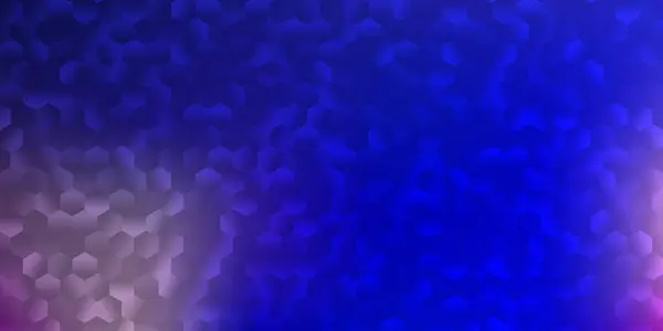Светло Розовый Синий Векторный Узор Шестиугольниками Иллюстрация Цветными Шестиугольниками Поверхности — стоковый вектор