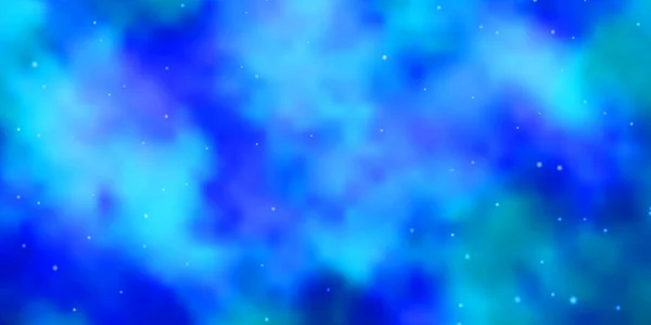 Heller Blauer Vektorhintergrund Mit Kleinen Und Großen Sternen — Stockvektor