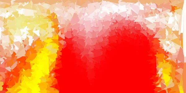 Světle Červená Žlutý Vektorový Trojúhelník Mozaika Tapety Chytrá Ilustrace Stylu — Stockový vektor