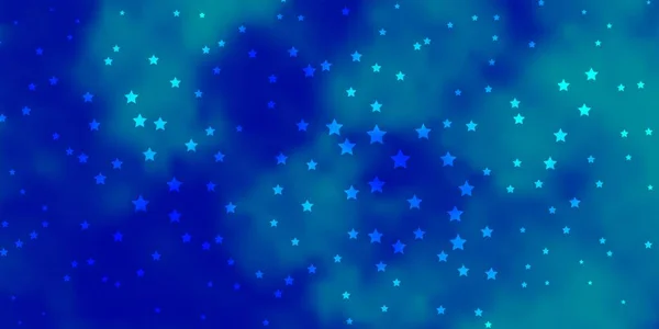 Renkli Yıldızlı Koyu Mavi Vektör Arkaplan Soyut Şablondaki Yıldızlarla Dekoratif — Stok Vektör