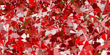 Rastgele üçgenli açık turuncu vektör dokusu. Üçgen şekilleri soyut bir şekilde renk değişimine sahiptir. Terfi modelleri.