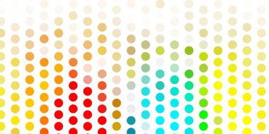 Açık mavi, benekli sarı vektör arka plan. Renkli damlaları olan soyut parlak bir illüstrasyon. Reklamlarınız için tasarım.