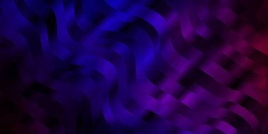 Koyu mavi, kıvrımlı kırmızı vektör arkaplanı.