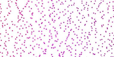 Parlak yıldızlı koyu pembe vektör düzeni.