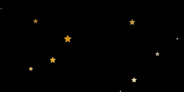 Шаблон Тёмно Жёлтого Вектора Неоновыми Звёздами — стоковый вектор
