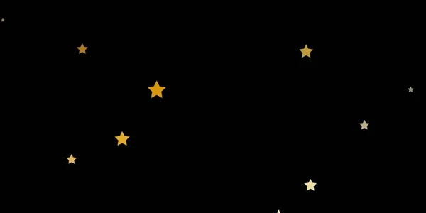 Plantilla Vectorial Amarillo Oscuro Con Estrellas Neón — Vector de stock