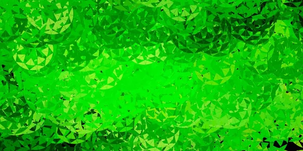 Светло Зеленый Желтый Вектор Искушают Треугольниками Великолепная Абстрактная Иллюстрация Треугольными — стоковый вектор