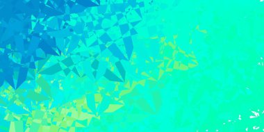 Üçgen formlu açık yeşil vektör düzeni. Soyut renkli üçgen şekilli illüstrasyon. Terfi modelleri.