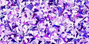 Açık mor arkaplan, üçgenli, çizgili. Soyut tarzda, üçgen ve çizgilerle basit bir tasarım. Duvar kağıtları için desen.